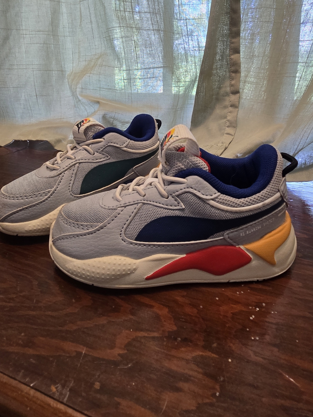 Puma Kids Multi-Color Gray Blue Red Yellow Sneakers